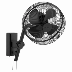 Cyprus 13" Wall Fan Matte Black Wall Fans Cooling Combo