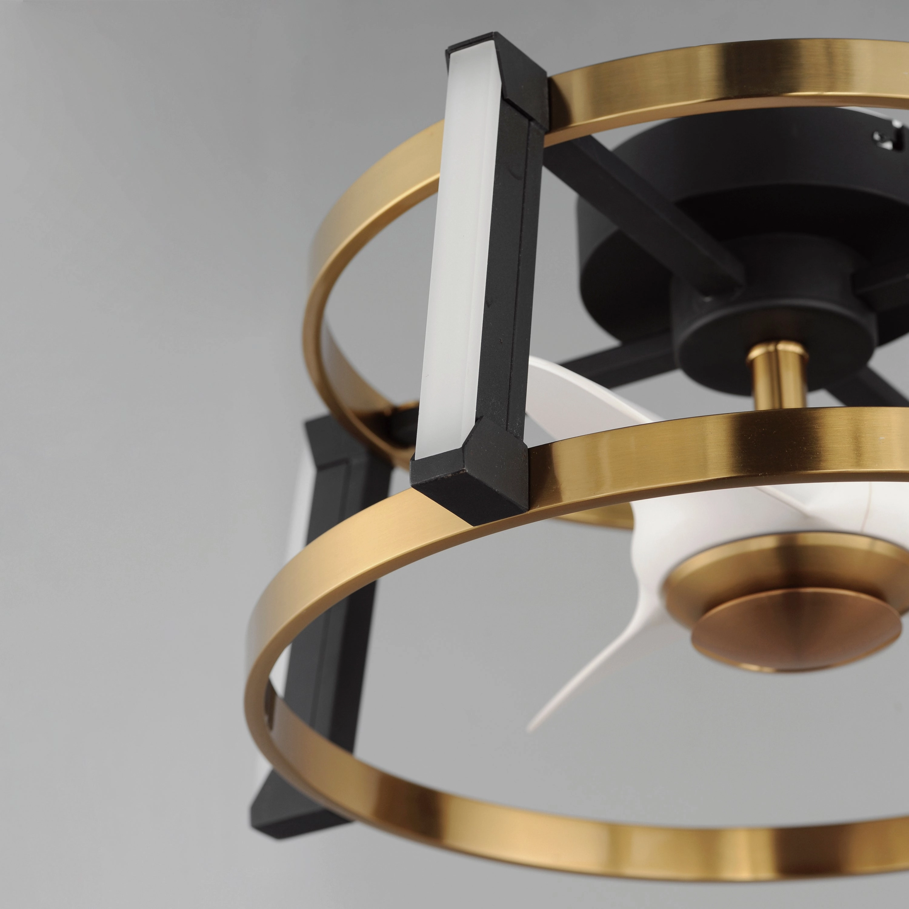 Darling LED Fandelight Black / Natural Aged Brass Fandeliers at discount prices