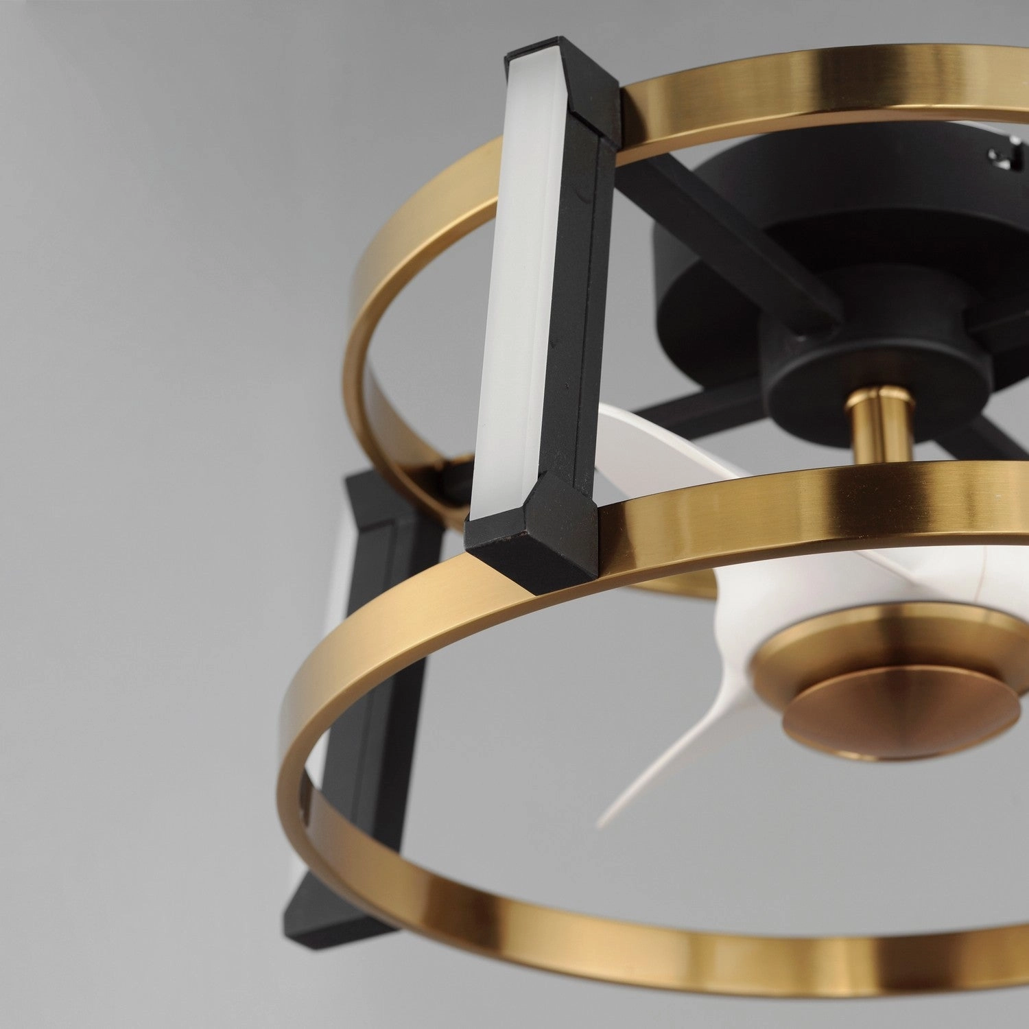 Darling LED Fandelight Black / Natural Aged Brass Fandeliers at discount prices
