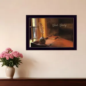 Dear Diary Black Framed Print Wall Art Discount Wall Decor Sets