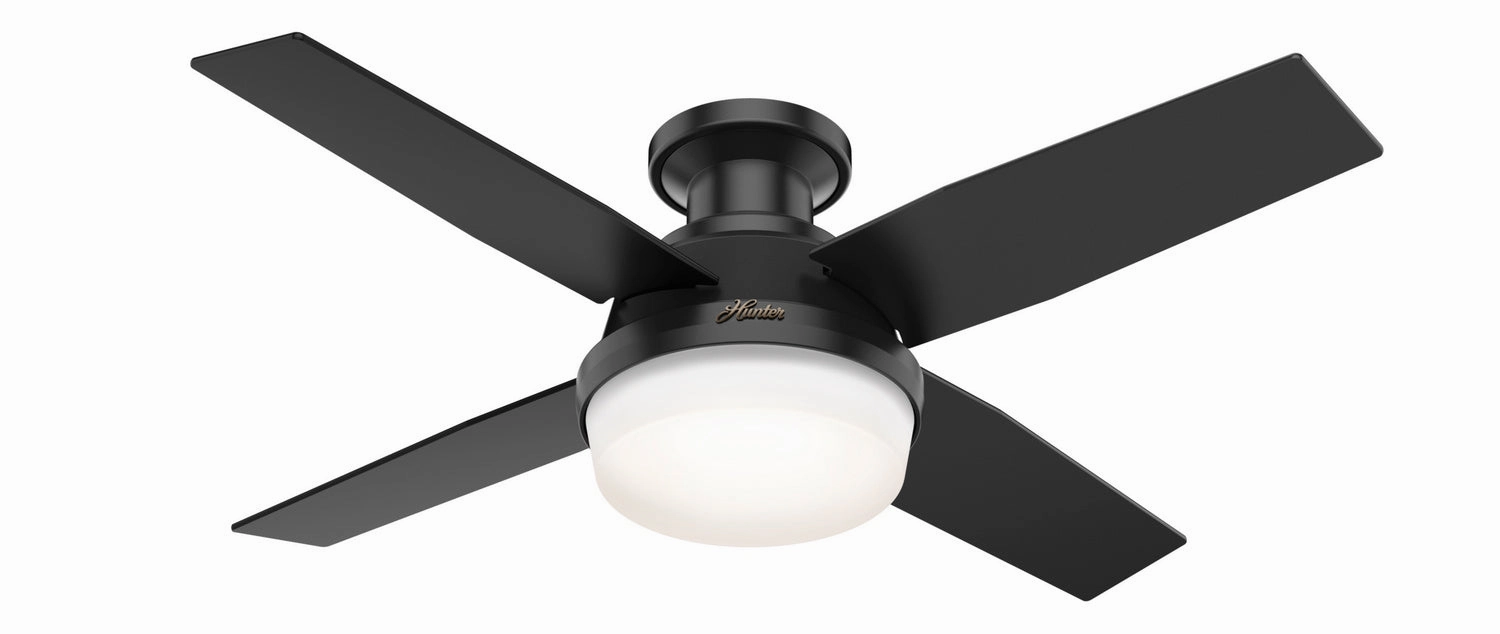 Dempsey 44"Ceiling Fan Matte Black Small Fans for less