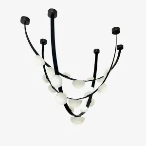 Dew Drops Alabaster Chandelier Modern Lighting for Living Room