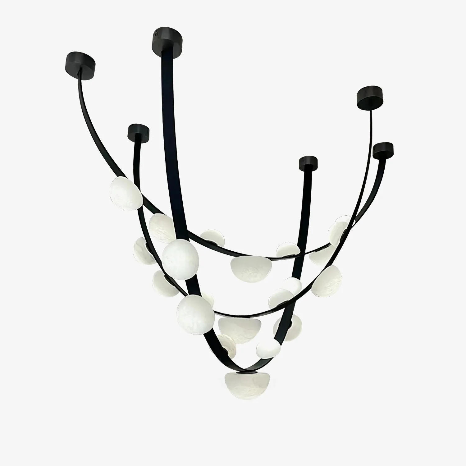 Dew Drops Alabaster Chandelier Modern Lighting for Living Room
