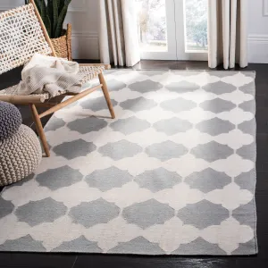 Dhurries Hand Made Area Rug, Grey / Ivory Contemporary Style Non Shedding Area Rugs deal online