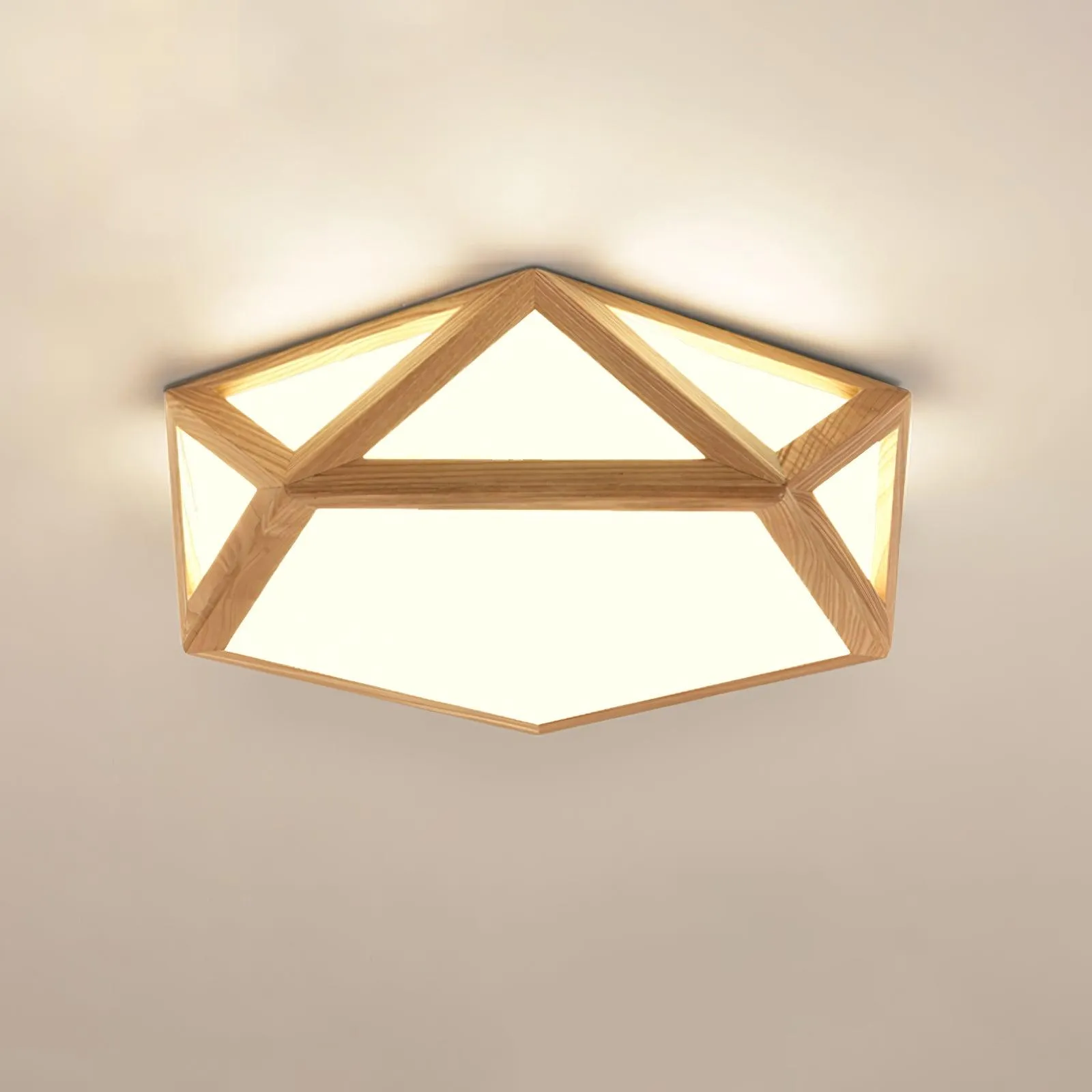 Diamond Wooden Ceiling Lamp