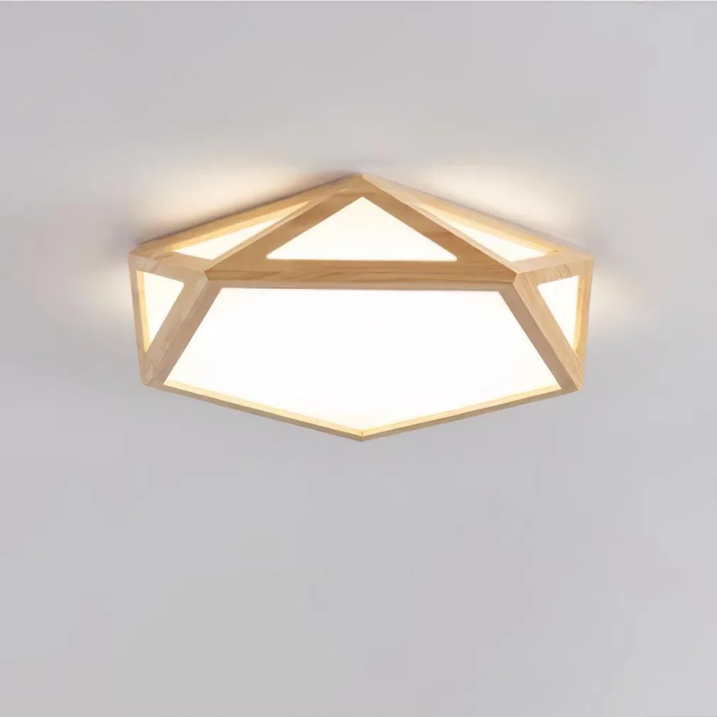 Diamond Wooden Ceiling Lamp