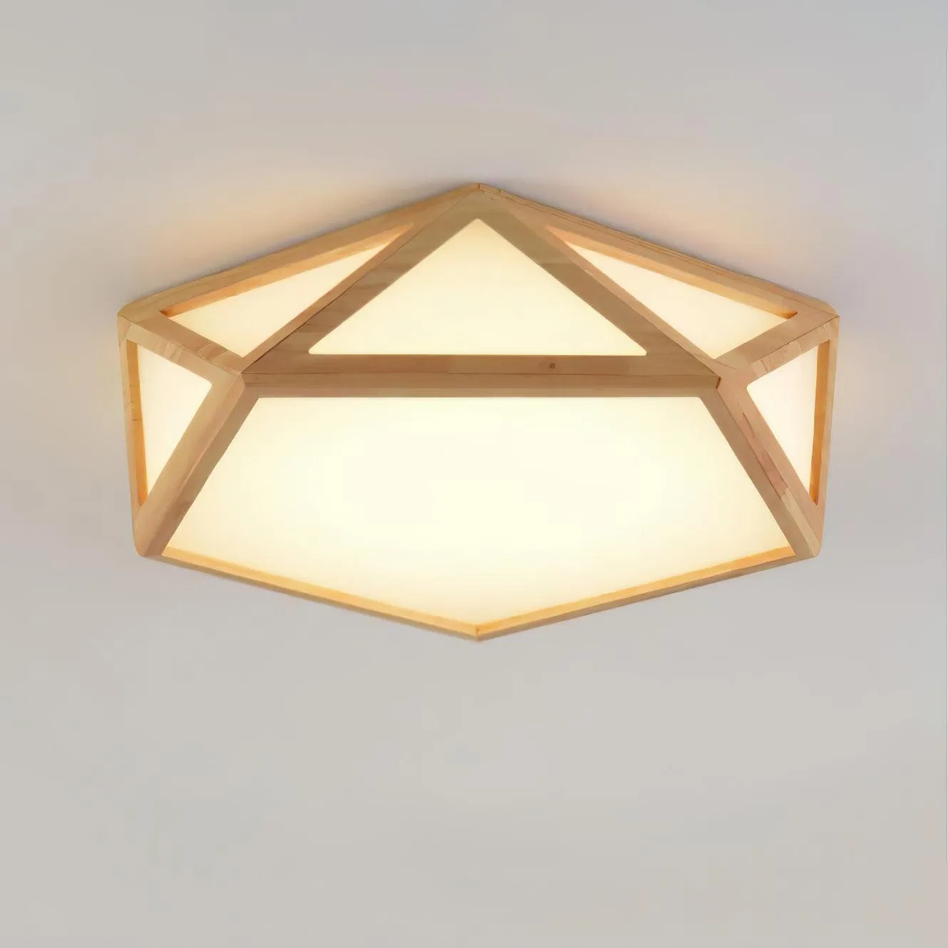 Diamond Wooden Ceiling Lamp