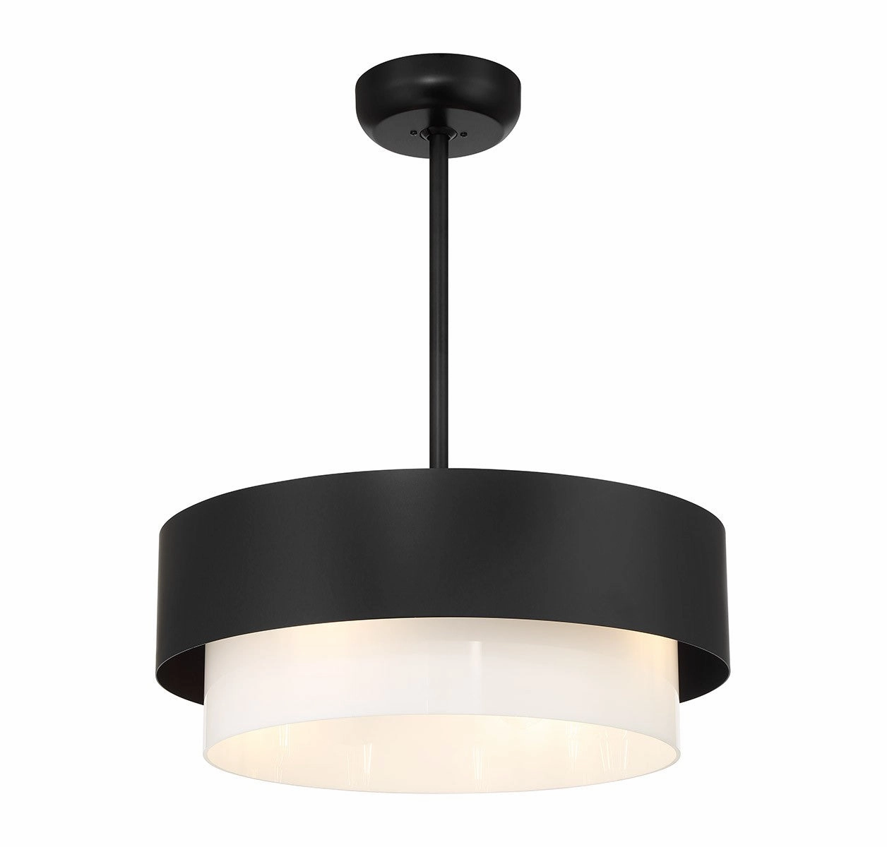 Diana Four Light Fan D'Lier Matte Black Fandeliers at discount prices