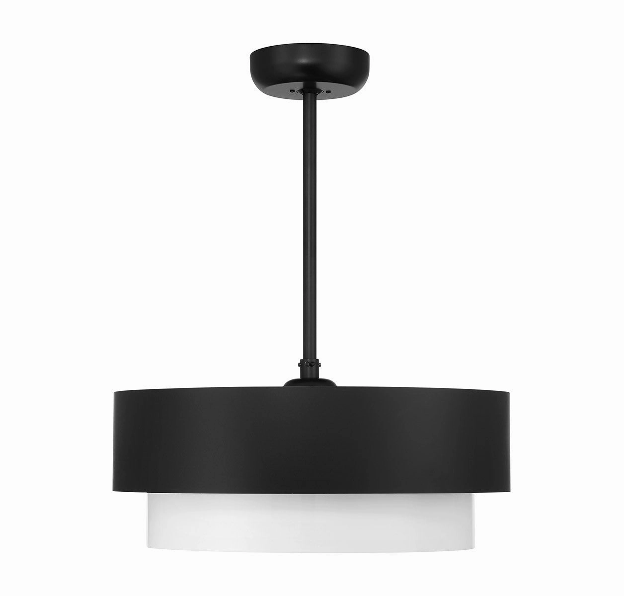 Diana Four Light Fan D'Lier Matte Black Fandeliers at discount prices