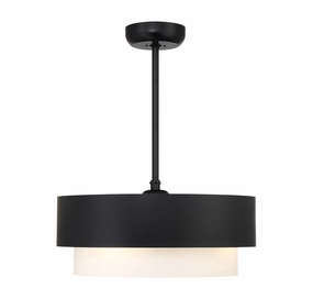 Diana Four Light Fan D'Lier Matte Black Fandeliers FANS on sale now