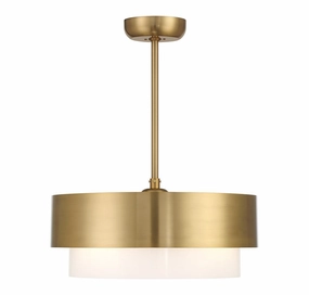 Diana Four Light Fan D'Lier Warm Brass Fandeliers FANS on sale now