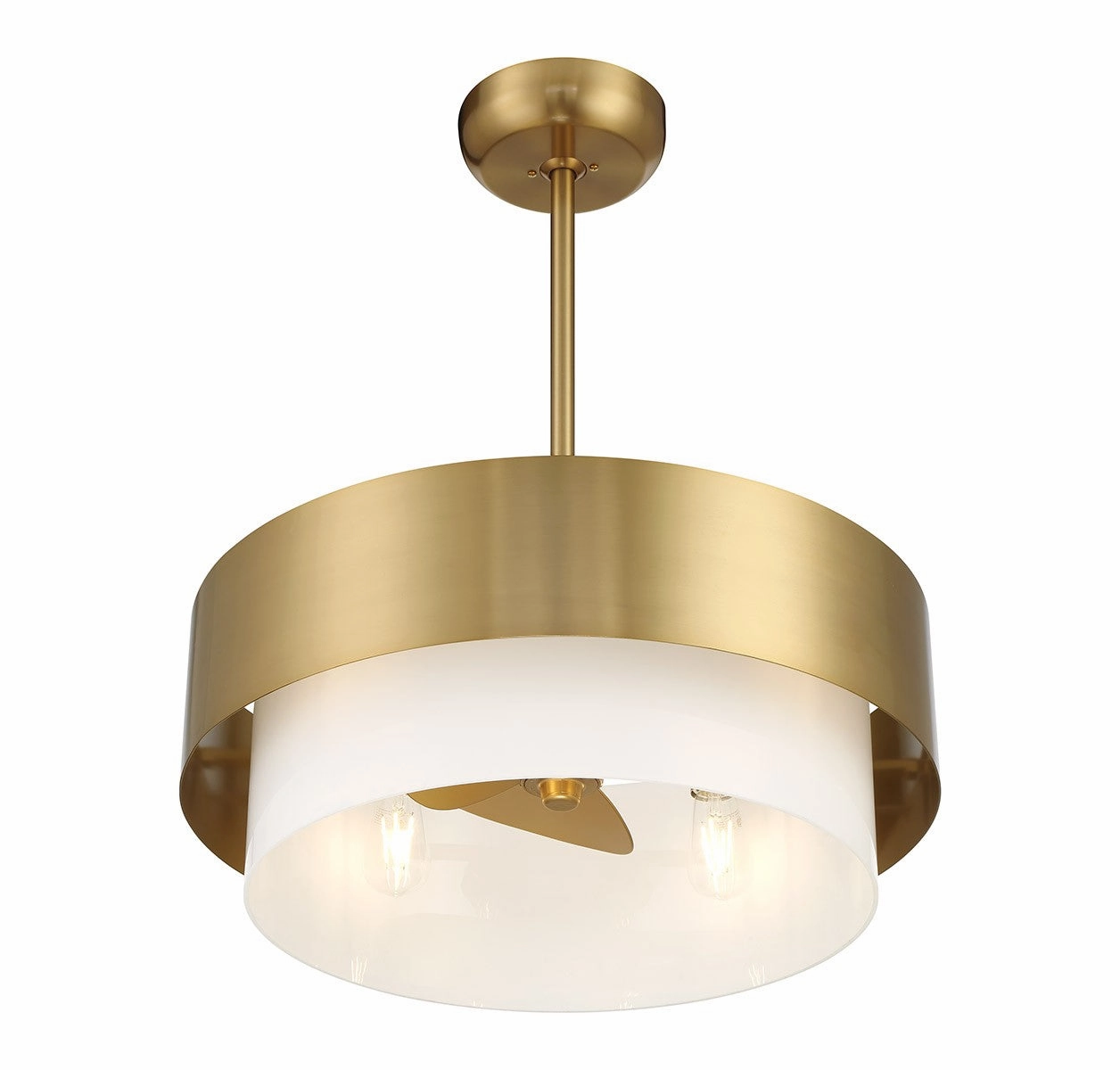 Diana Four Light Fan D'Lier Warm Brass Fandeliers at discount prices