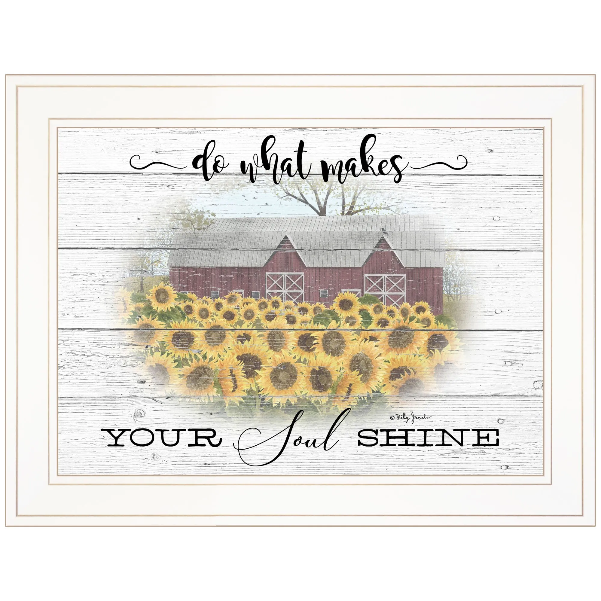 Do What Makes Your Soul Shine 1 White Framed Print Wall Art