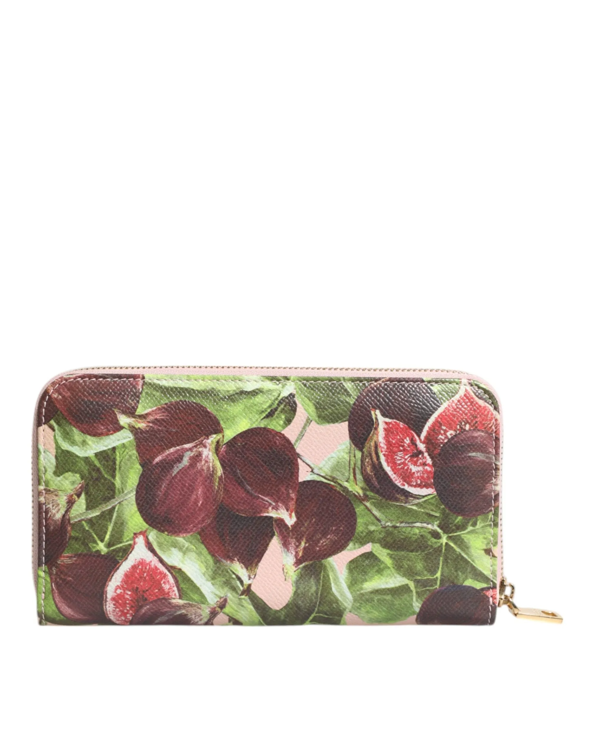 Dolce & Gabbana multi Fig Fruit Dauphine Leather Zip Around Continental Women's Wallet