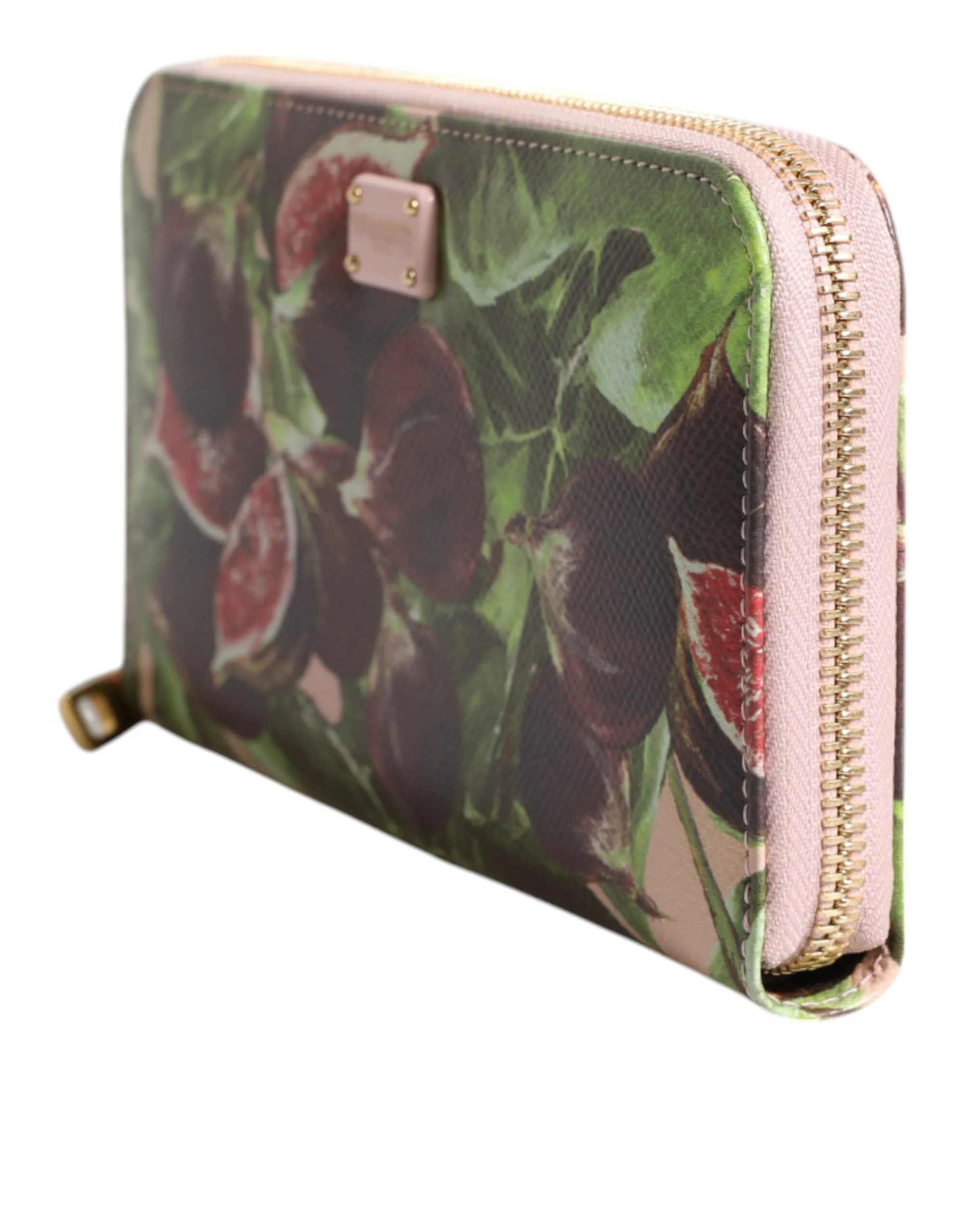 Dolce & Gabbana multi Fig Fruit Dauphine Leather Zip Around Continental Women's Wallet