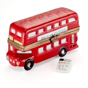 Double-Decker Bus Limoges Collectible Boxes Rare Find