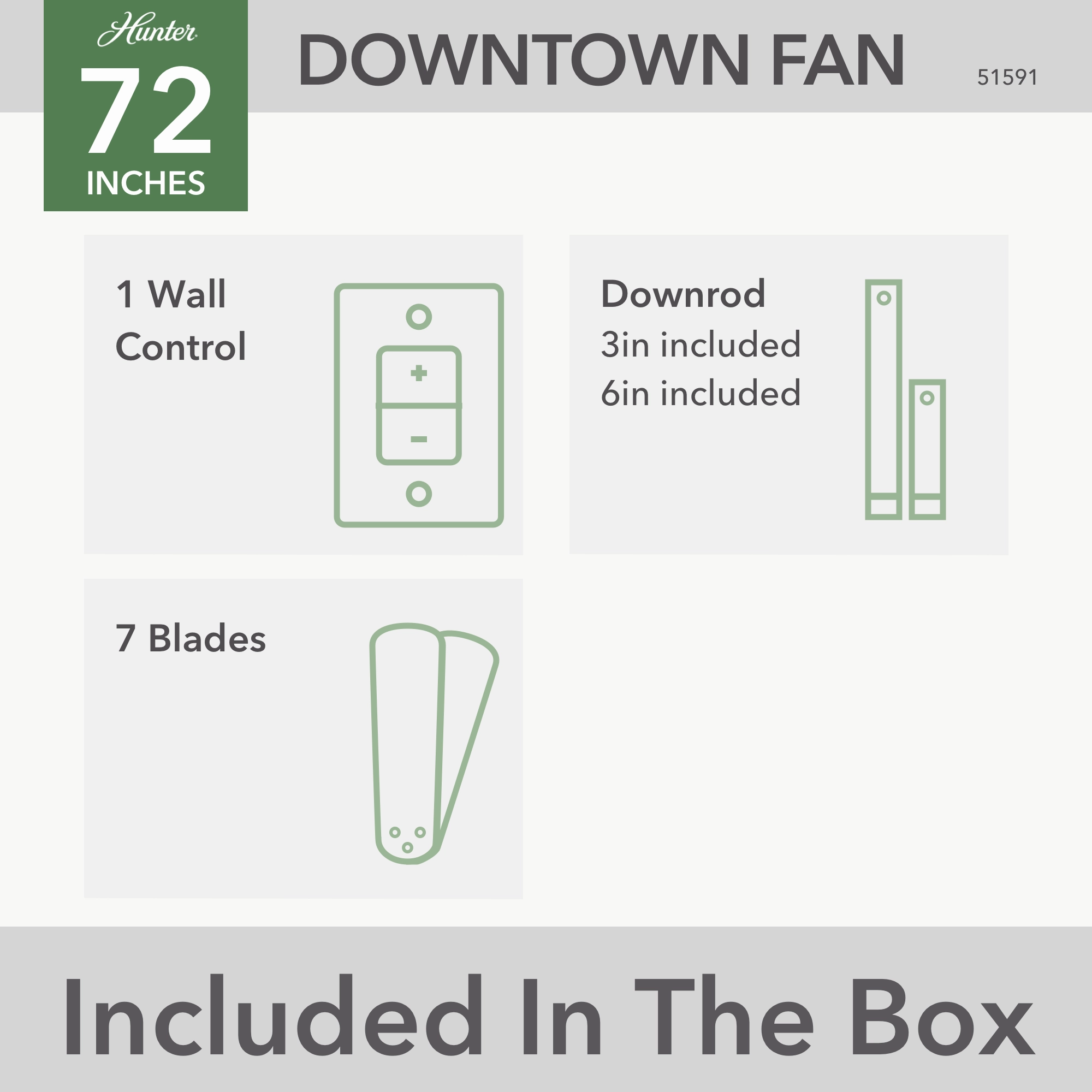 Downtown 72"Ceiling Fan Matte Silver Large Ceiling Fans online store