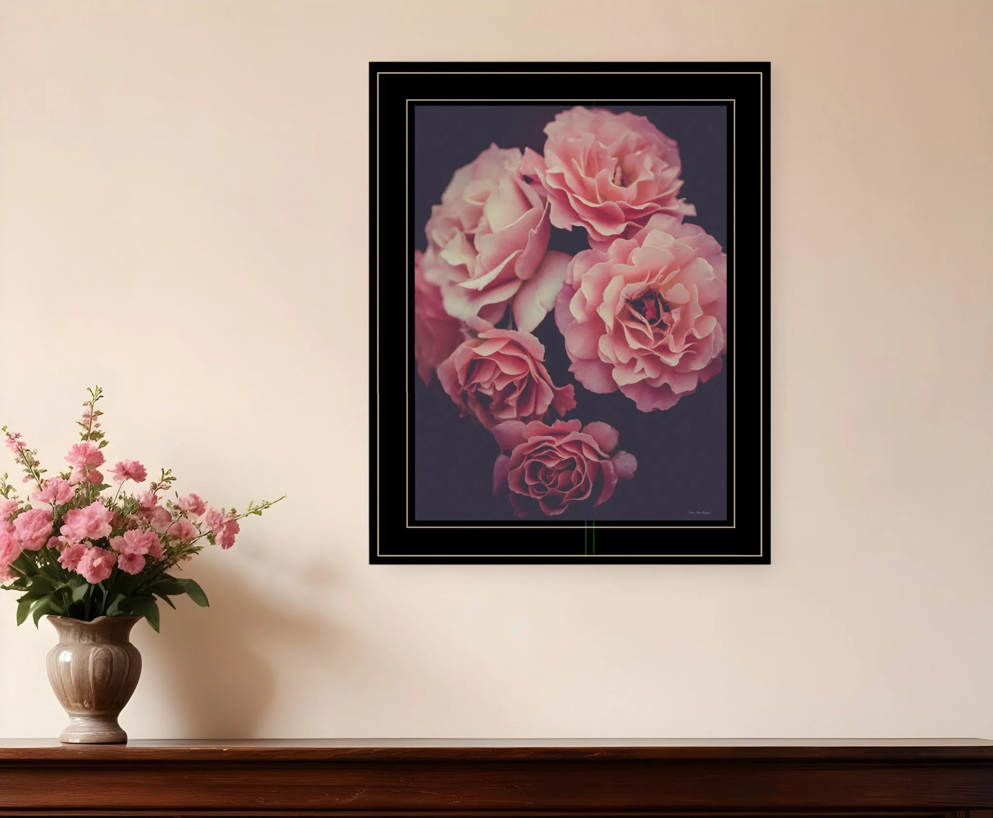 Dreamy Rose 2 Black Framed Print Wall Art Home Mirrors & Wall Art