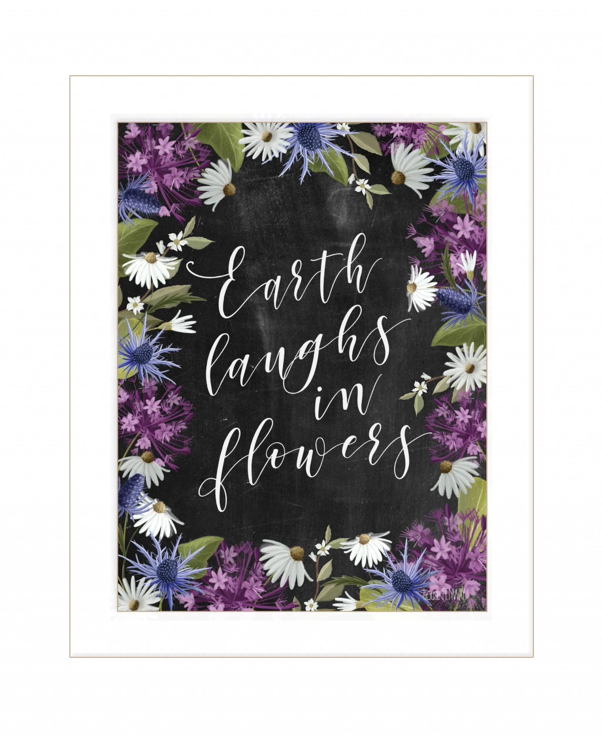 Earth Laughs in Flowers 3 White Framed Print Wall Art