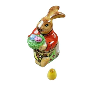Easter Rabbit with Egg Limoges Collectible Boxes Rare Find