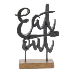 Eat Out Sign 5.25"L x 8.75"H Resin Decorative Accessories trending offers