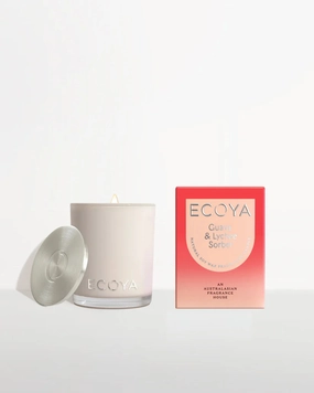 Ecoya Guava & Lychee Sorbet Mini Madison Candle 80g Ecoya Home Fragrance sale online