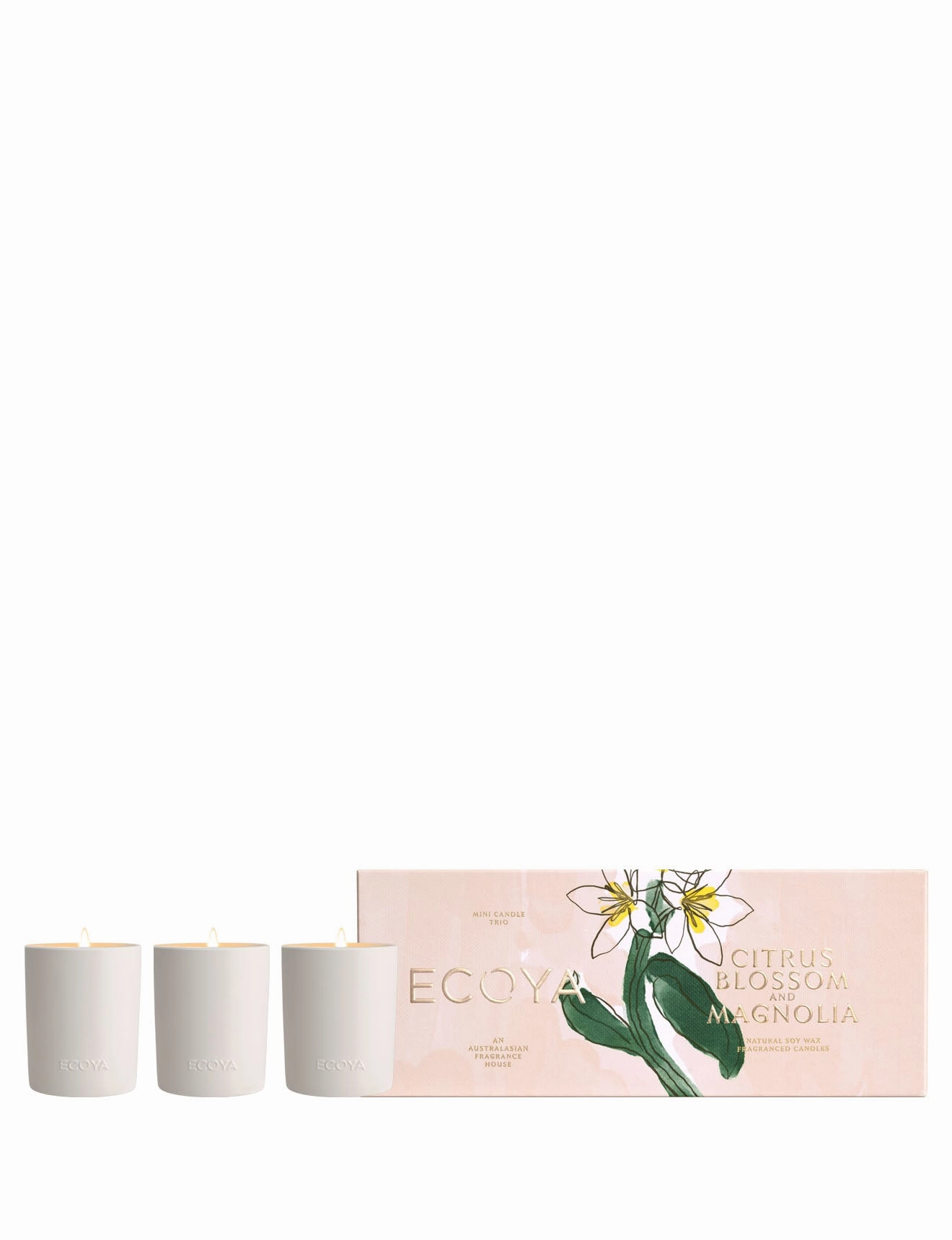 Ecoya Mini Ceramic Candle Trio Set Ecoya Home Fragrance sale online