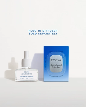 Ecoya Sandalwood & Amber Plug-In Diffuser Fragrance Flask Ecoya Home Fragrance sale online