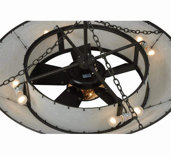 Eight Light Chandel-Air Fandeliers at discount prices