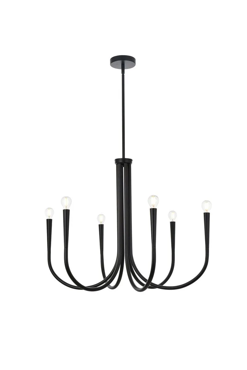 Elegant Layne LD722D30BK Chandelier Light - Black Chandeliers clearance today