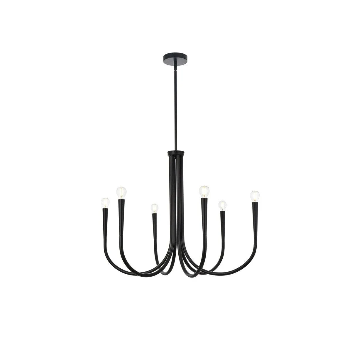 Elegant Layne LD722D30BK Chandelier Light - Black Chandeliers Lighting new collection