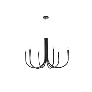 Elegant Layne LD722D36BK Chandelier Light - Black Chandeliers Lighting hot sale