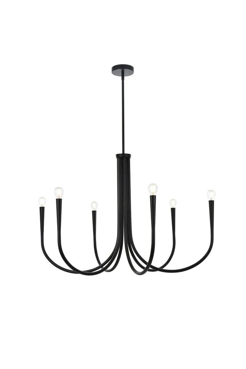 Elegant Layne LD722D36BK Chandelier Light - Black Chandeliers free shipping online