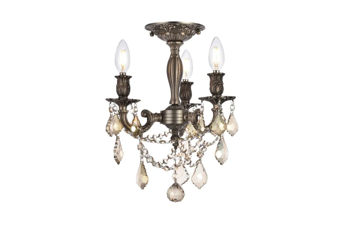 Elegant Lighting Three Light Flush Mount Flush Mount Ceiling Lights