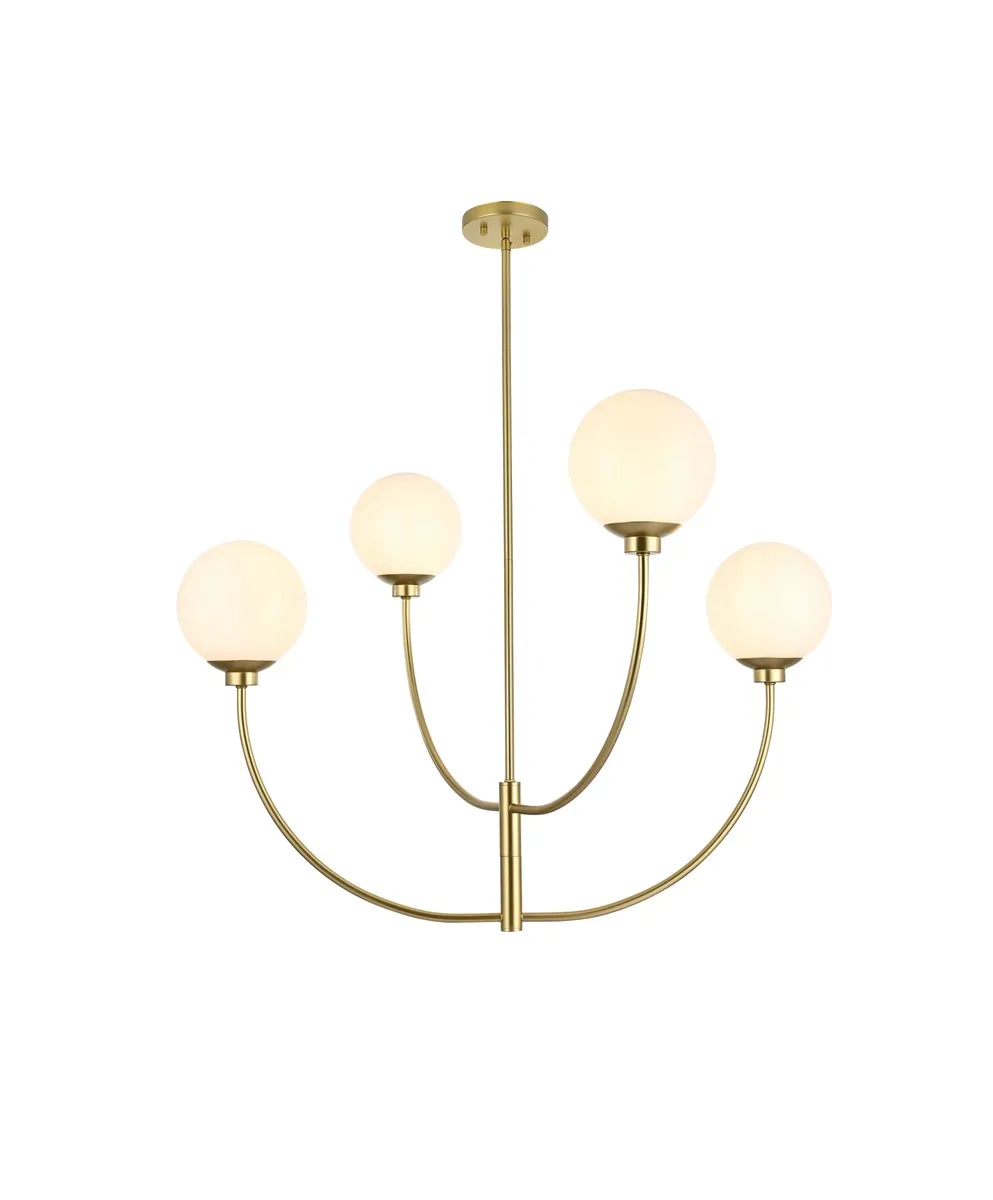 Elegant Nyomi LD814D36BR Chandelier Light - Brass Chandeliers free shipping online