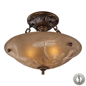 ELK Home Three Light Semi Flush Mount Cheap Low Ceiling Lighting