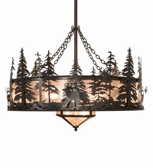 Elk At Dusk 11 Light Chandel-Air Fandeliers at discount prices