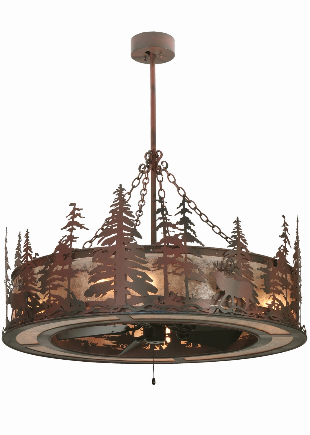 Elk At Dusk Eight Light Chandelier Small Fans FANS special offer