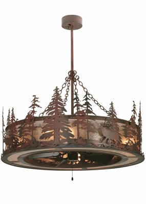 Elk At Dusk Eight Light Chandelier Small Fans FANS special offer