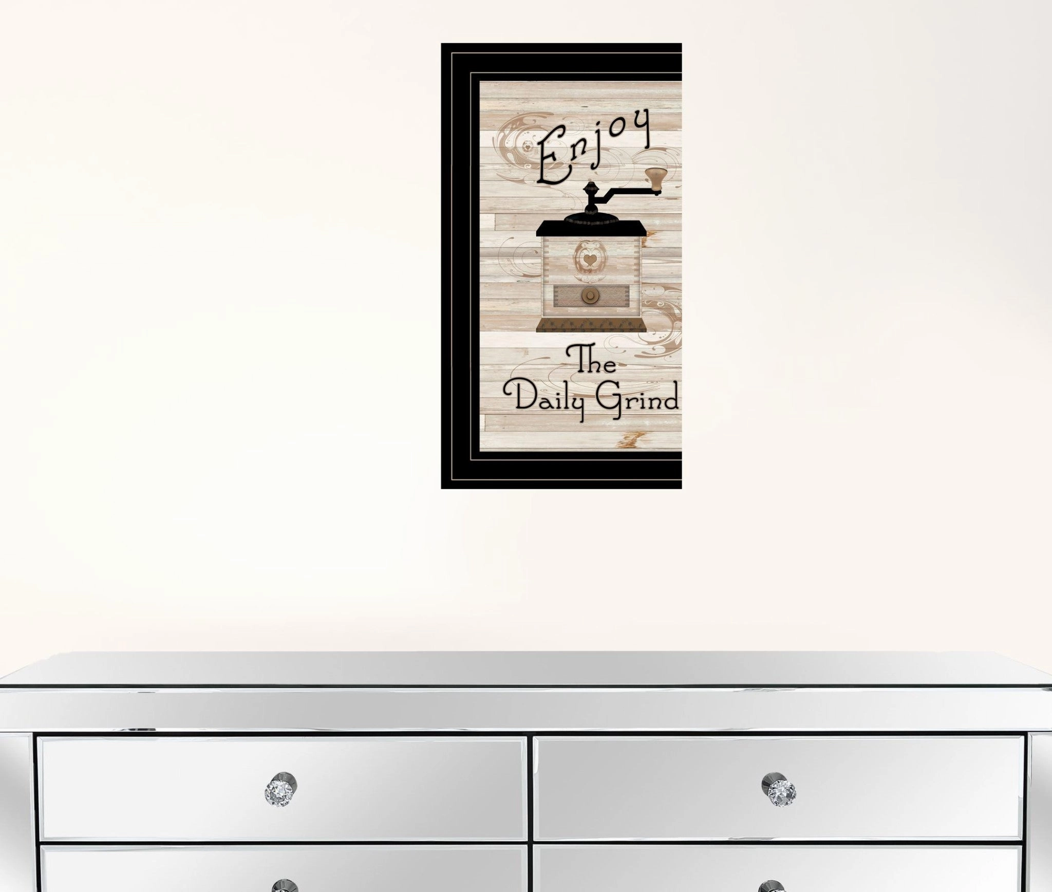 Enjoy the Daily Grind 2 Black Framed Print Kitchen Wall Art