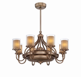 Etesian Eight Light Fan D'lier Burnished Russet Fandeliers FANS on sale now