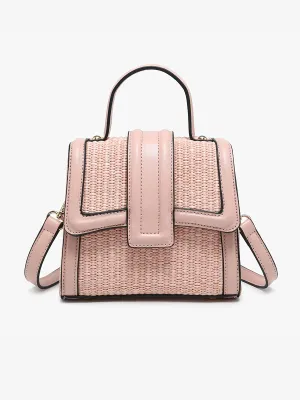 Evangeline Vegan Straw Crossbody