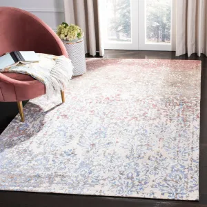 Expression Hand Made Area Rug, Ivory / Blue Transitional Style Non Shedding Area Rugs deal online