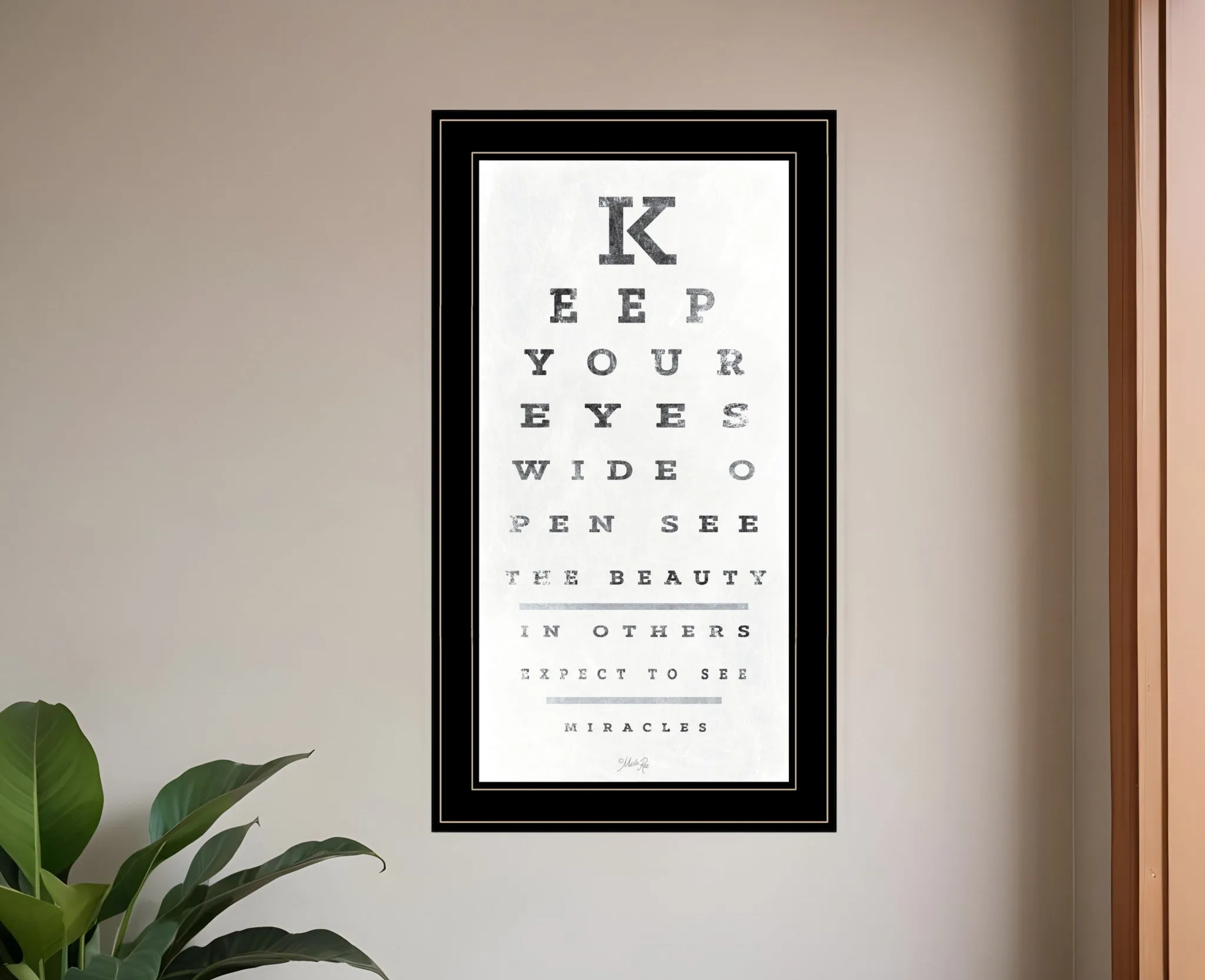 Eye Chart II 3 Black Framed Print Wall Art Cheap Wall Mirrors & Decor