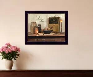 Family Makes a House a Home Black Framed Print Wall Art Discount Wall Decor Sets
