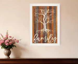 Family Roots 1 White Framed Print Wall Art Modern Wall Accents store
