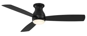 Fanimation Hugh 52" AC Indoor/Outdoor Flushmount Ceiling Fan with 18W LED Light and Remote Control Cheap Low Ceiling Lighting