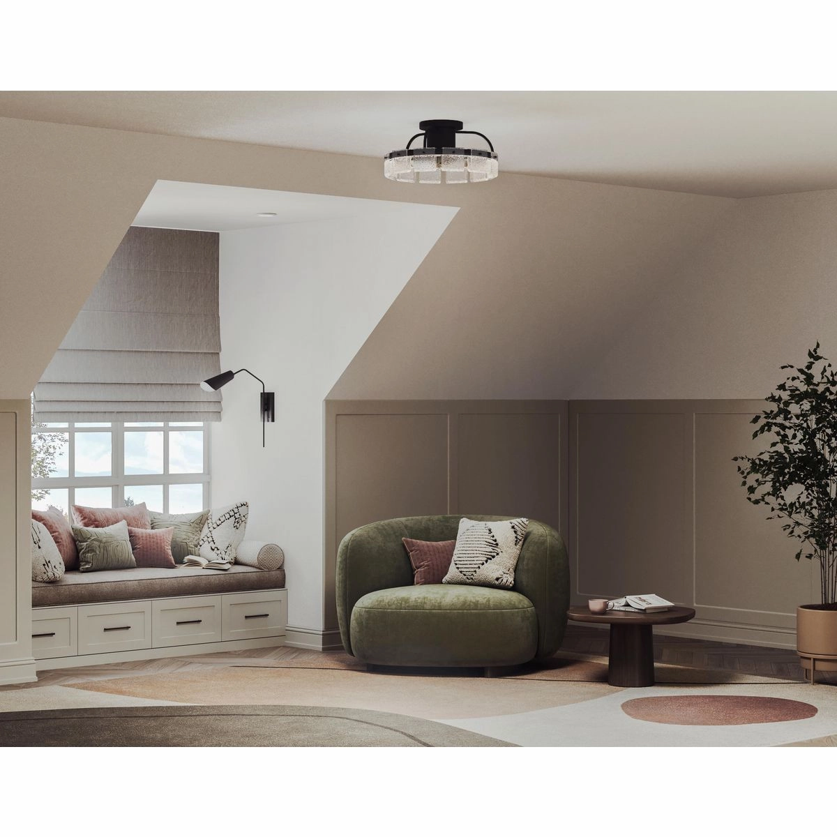 Fanin Ceiling Fan Matte Black Fandeliers at discount prices