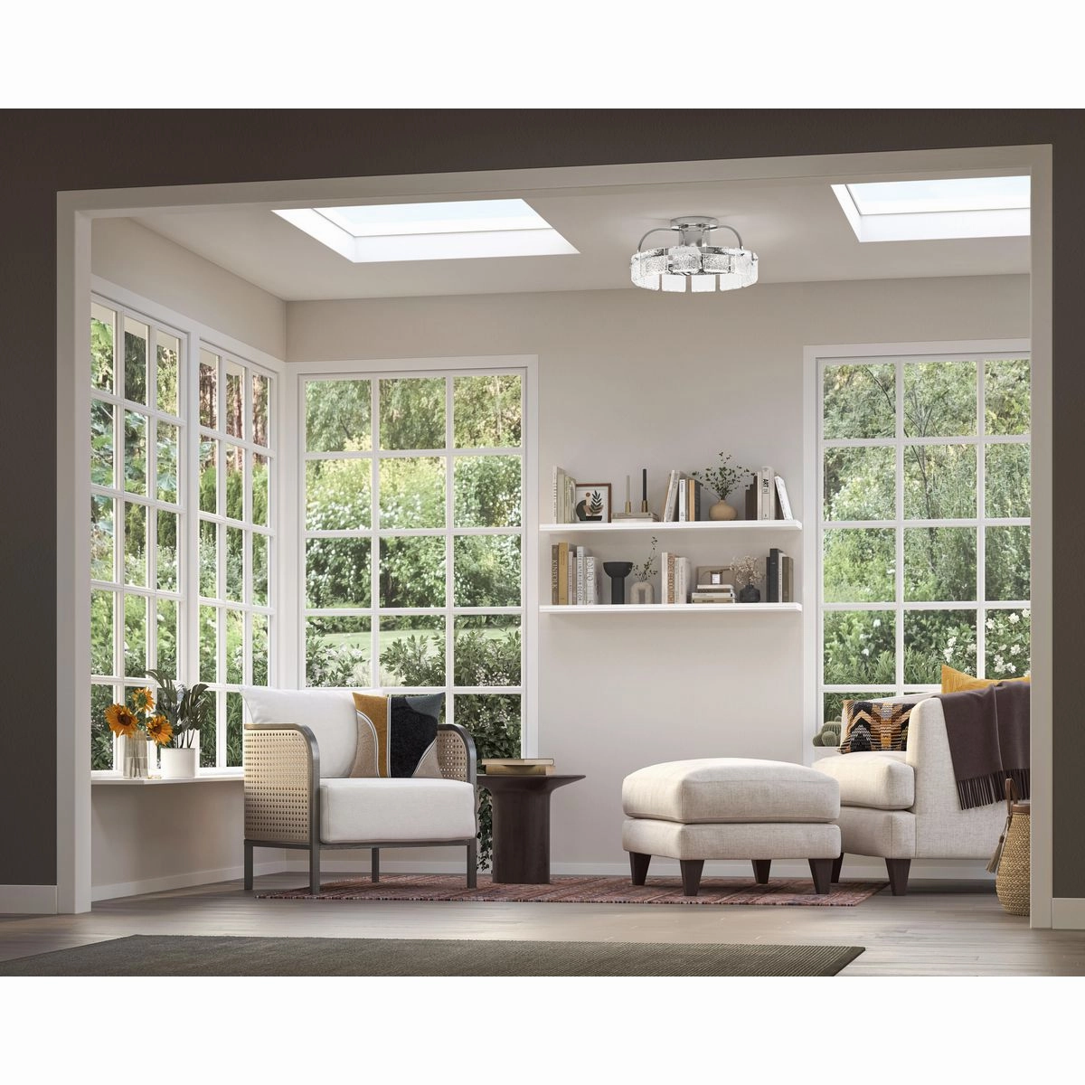Fanin Ceiling Fan Polished Chrome Fandeliers at discount prices
