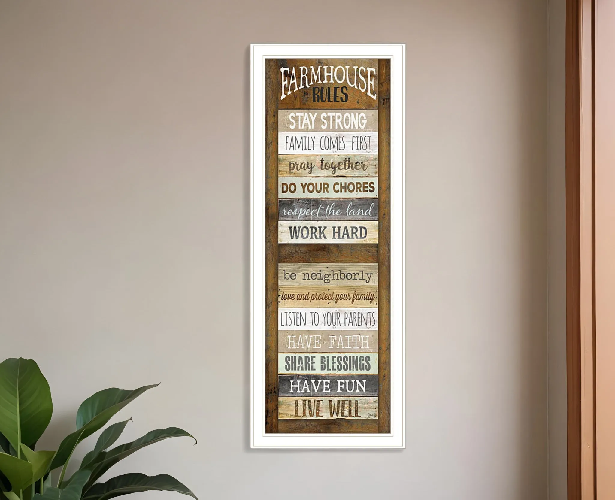 Farmhouse Rules 2 White Framed Print Wall Art Buy Wall Decor with deals